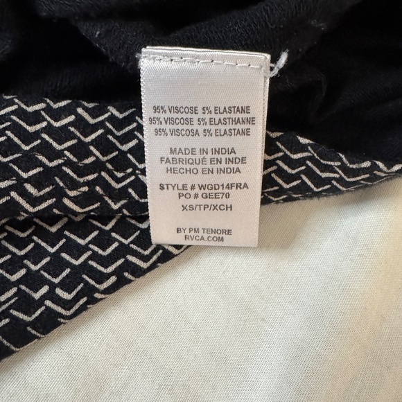 RVCA Fit & Flare Long Sleeve Mini Dress Gray/Black X-Small Stretchy Lightweight - Picture 6 of 14